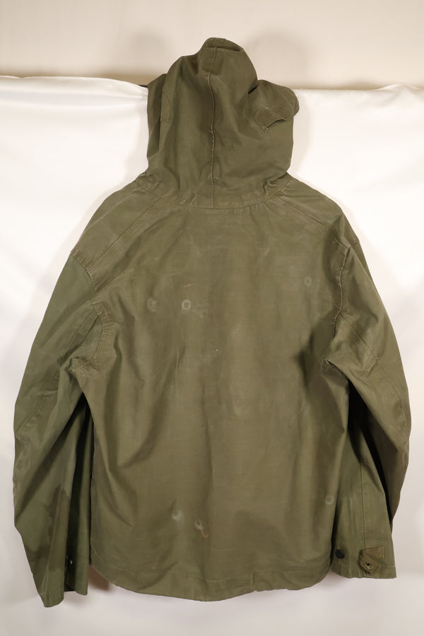 1950s-60s size M US Navy rain deck parka anorak, used.