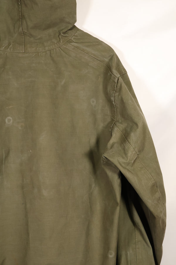 1950s-60s size M US Navy rain deck parka anorak, used.