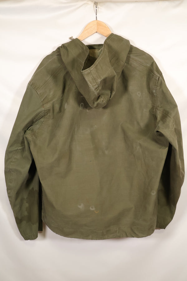 1950s-60s size M US Navy rain deck parka anorak, used.