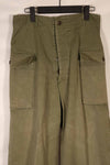 Real late 1940s-early 1950s M45 OD cotton field pants, used, strong signs of use B