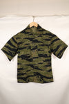 Real A-M Tiger Stripe Shirt Gold Tiger Derivative Pattern Almost unused
