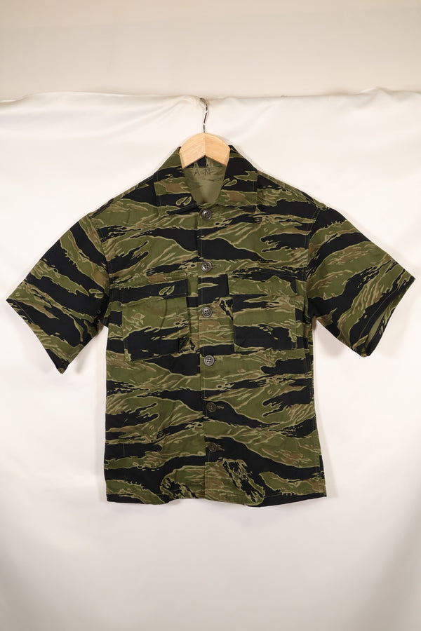 Real A-M Tiger Stripe Shirt Gold Tiger Derivative Pattern Almost unused
