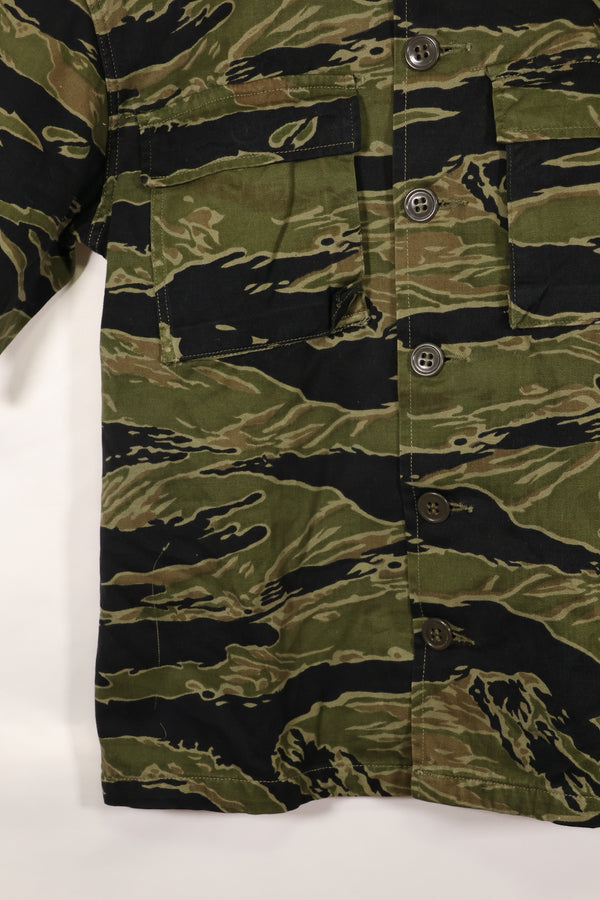Real A-M Tiger Stripe Shirt Gold Tiger Derivative Pattern Almost unused