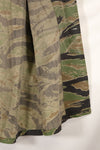 Late 1950s-1960s, thin fabric, rare VNMC 1st Model tiger stripe shirt, good condition.