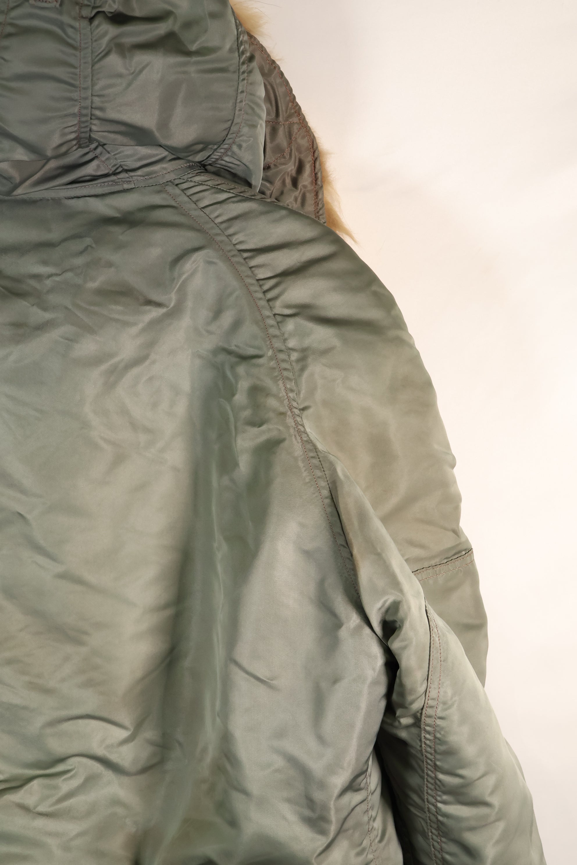 1950's MEDIUM black tag N-3B heavy zone flight jacket, used.