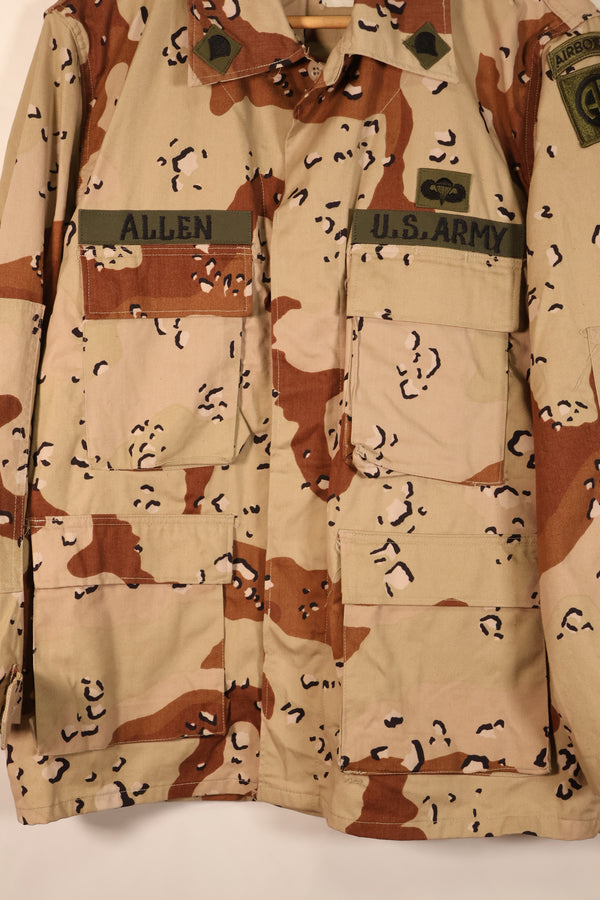 1981 Contract, M-S, White Tag, Early Production, 82nd Airborne Division, 6C Desert Camouflage, Chocolate Chip Camouflage, Jacket, Used