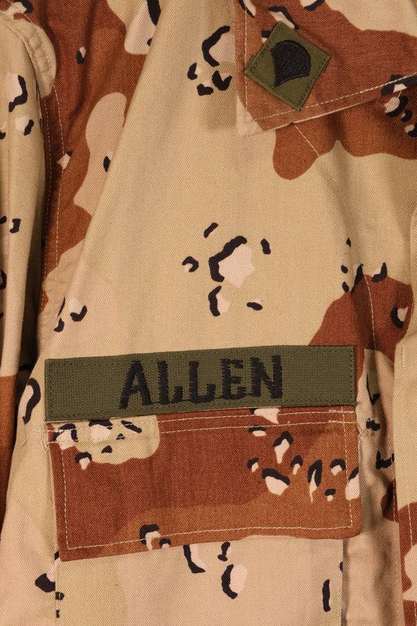 1981 Contract, M-S, White Tag, Early Production, 82nd Airborne Division, 6C Desert Camouflage, Chocolate Chip Camouflage, Jacket, Used