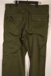 Real late 1940s-early 1950s U.S. Navy cotton pants, zipper fly, used.