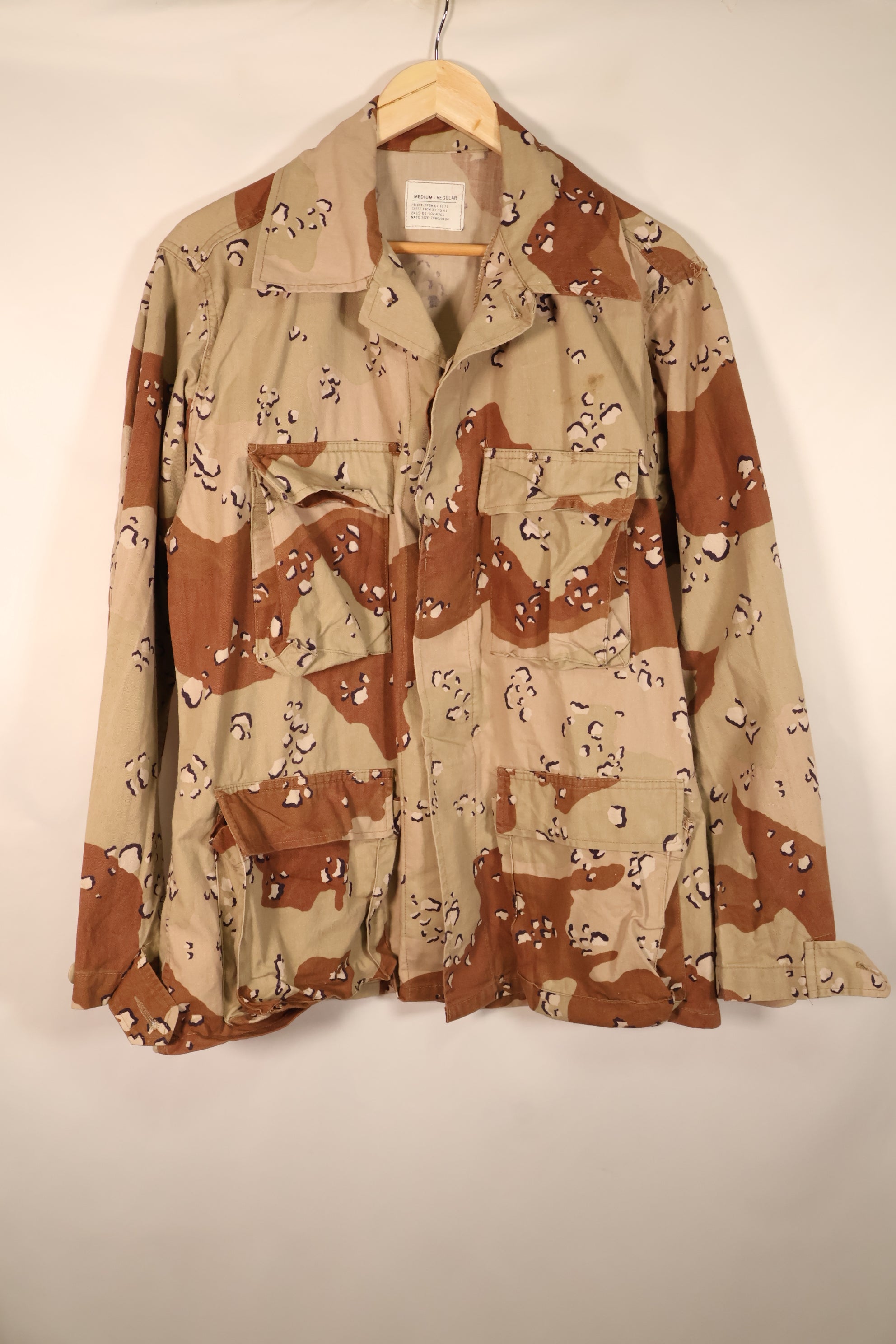 1990 Contract, M-R, DPSC, 6C Desert Camo, Chocolate Chip Camo, Jacket, Used