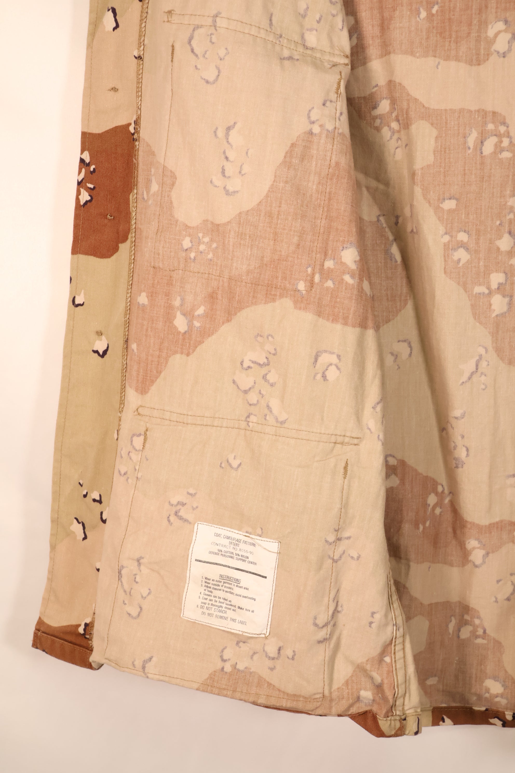 1990 Contract, M-R, DPSC, 6C Desert Camo, Chocolate Chip Camo, Jacket, Used