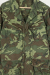 Real 1967 non ripstop ERDL jungle fatigues jacket, faded, used.