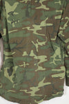 Real 1967 non ripstop ERDL jungle fatigues jacket, faded, used.