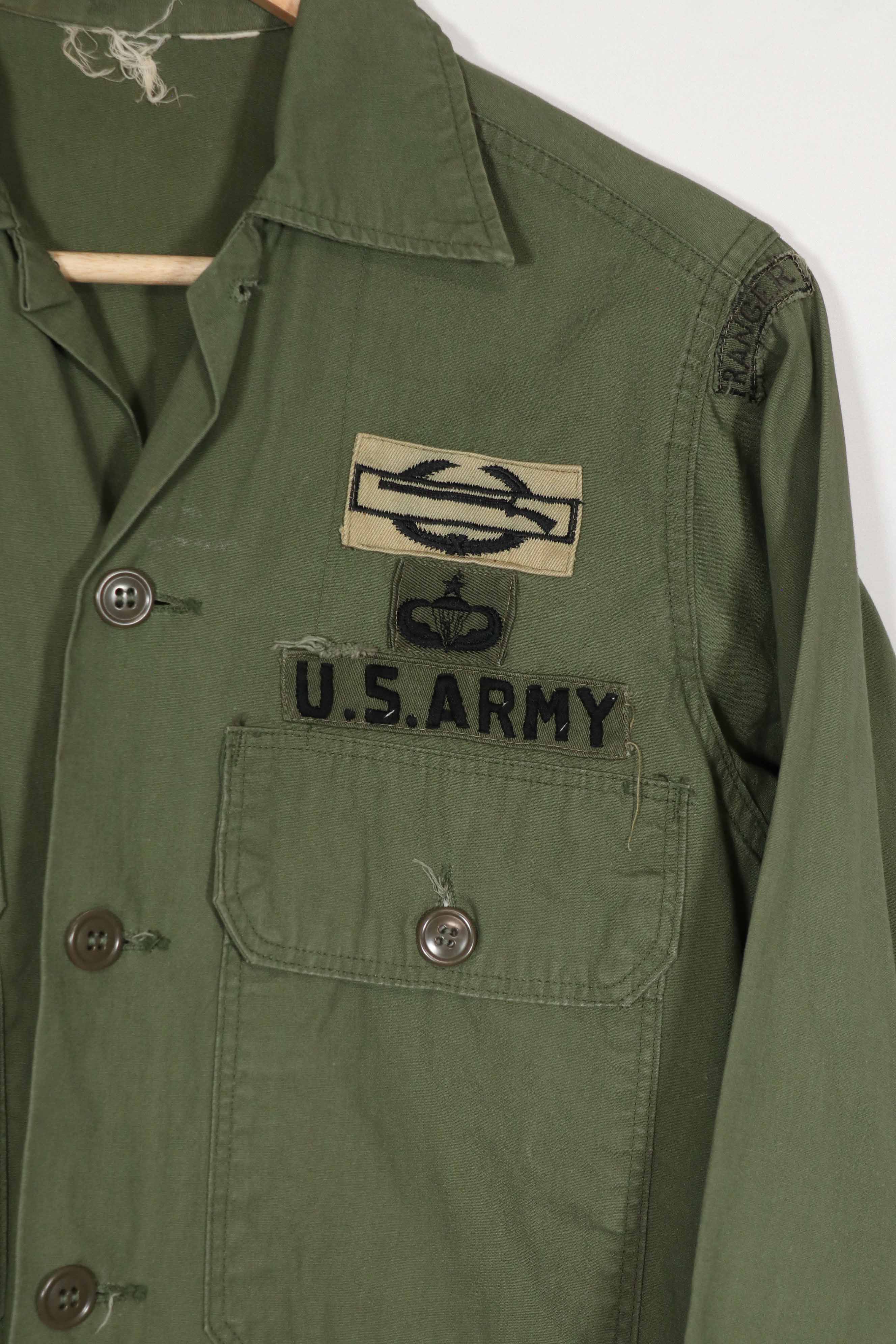 Real PX OG-107 Utility Shirt with patch post-attachment, used, no size tag.