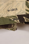 1960年代中頃　USカット　沖縄タイガー　ライムグリーンカラー　タイガーストライプ　シャツ　退色あり　中古品