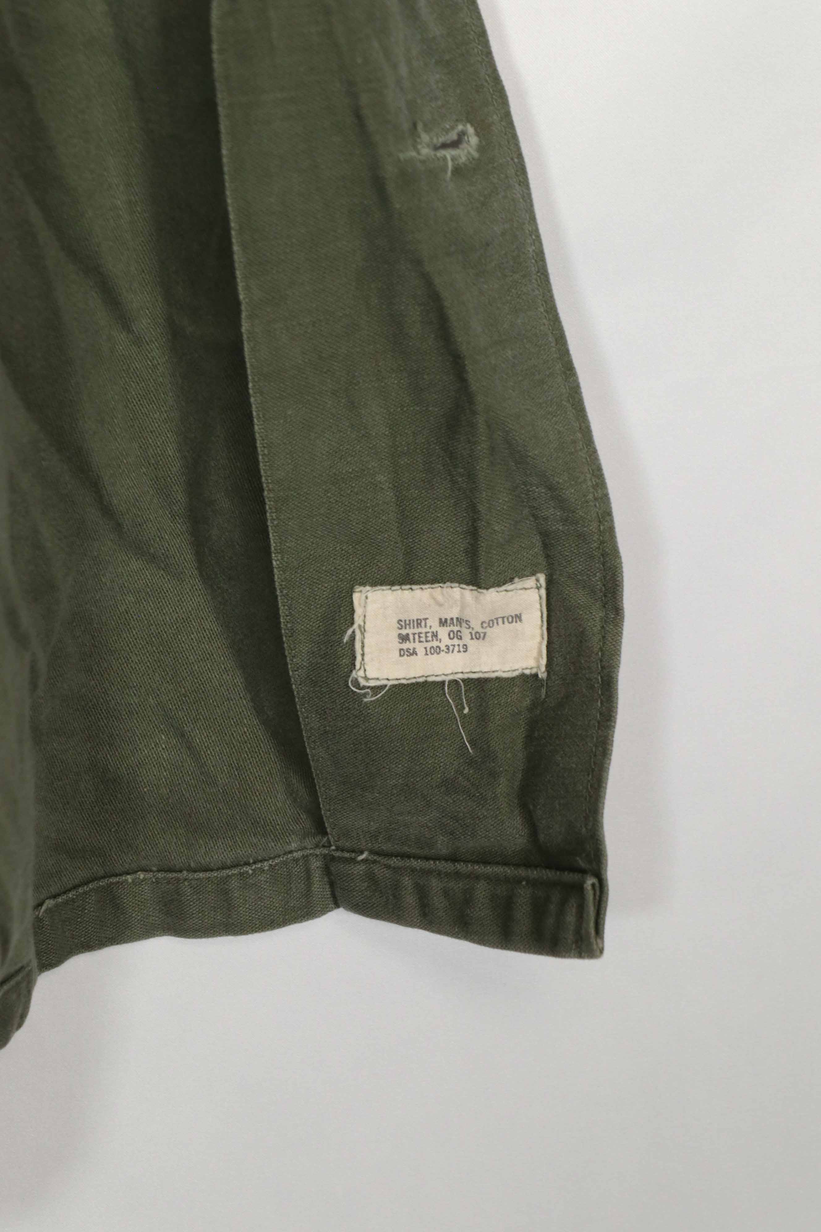 Real OG-107 Utility Shirt 16th Infantry Regiment, 1st Infantry Division Rare Used Item