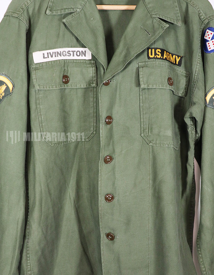Real OG-107 early utility shirt, used with patch