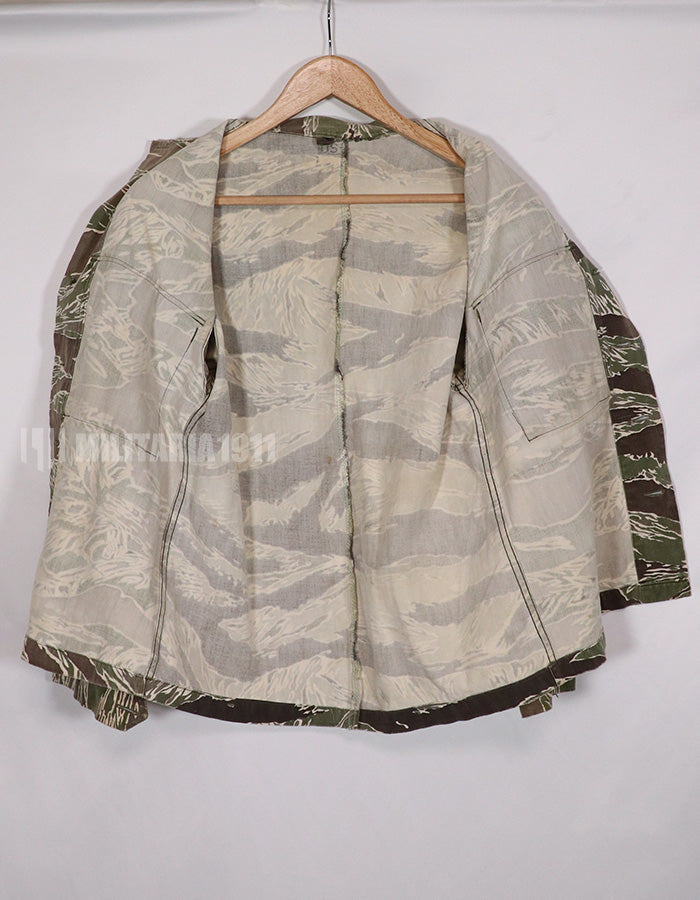 Real Okinawa Tiger US cut jacket, faded, white impression, repaired.