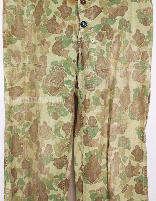 Real 1940s US Marine Corps Frog Skin Camouflage P44 Reversible Pants Used