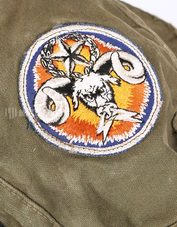 Real U.S. Air Force Thailand Stationed Souvenir Hat &amp; 4th Model Fatigue Jacket Set