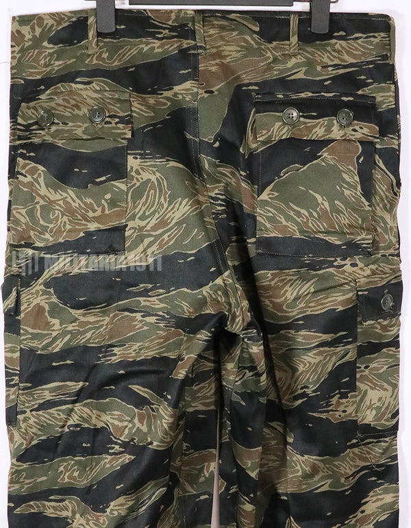 Real Silver Tiger Stripe Deadstock Pants US-M with tanning, etc.