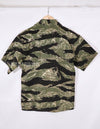 Real Early Okinawa Tiger JWD short sleeve shirt, button missing & repaired, used.