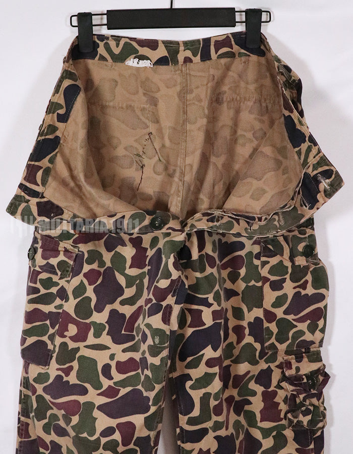 Real CIDG BEOGUM camouflage pants, size tag unidentifiable, used.