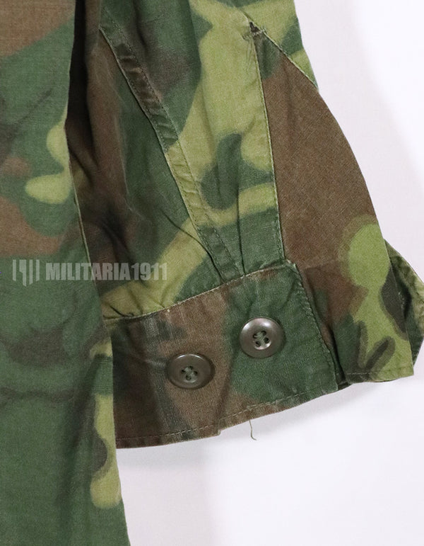 Real ERDL Non Rip Jacket by Poplin, M-S, faded, used.