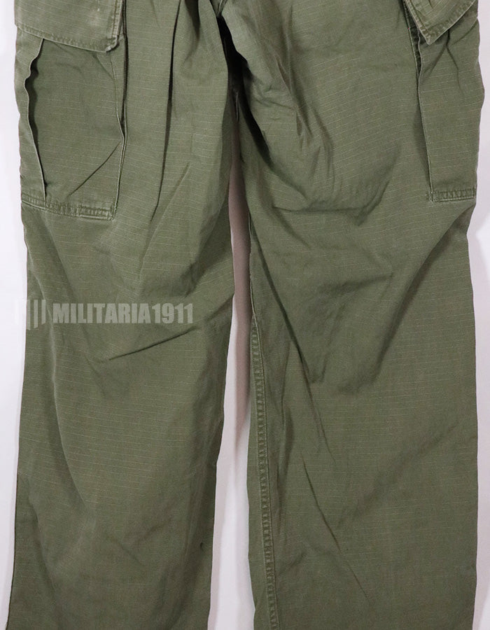 Real 1969 4th Model Jungle Fatigue pants, no size tag, used.