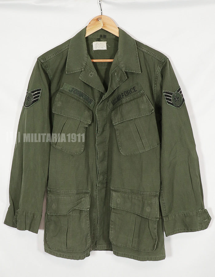Real 4th Model USAF Jungle Fatigue Jacket S-S w/Patch Used