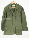 Real 2nd Model Jungle Fatigue Jacket, used, with patches and rank insignia.