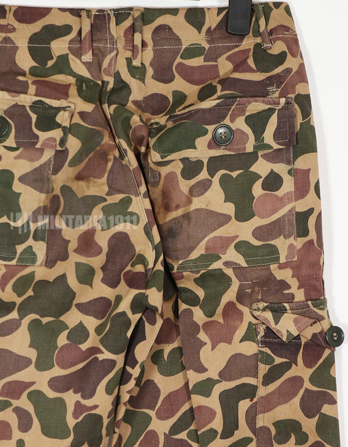 Real CIDG Beogum camouflage locally made duck hunter pants, used.