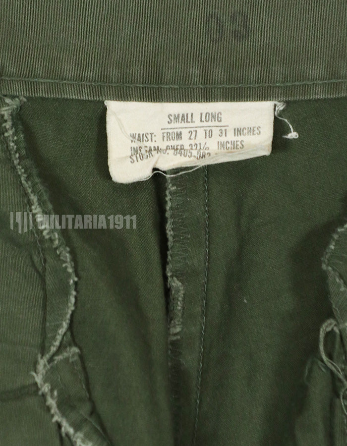 Real 1967 Poplin Jungle Fatigue pants, used, good condition.