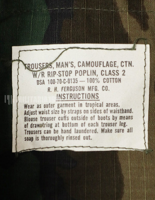 Real 1970 deadstock ripstop ERDL Fatigue pants, brown leaf.