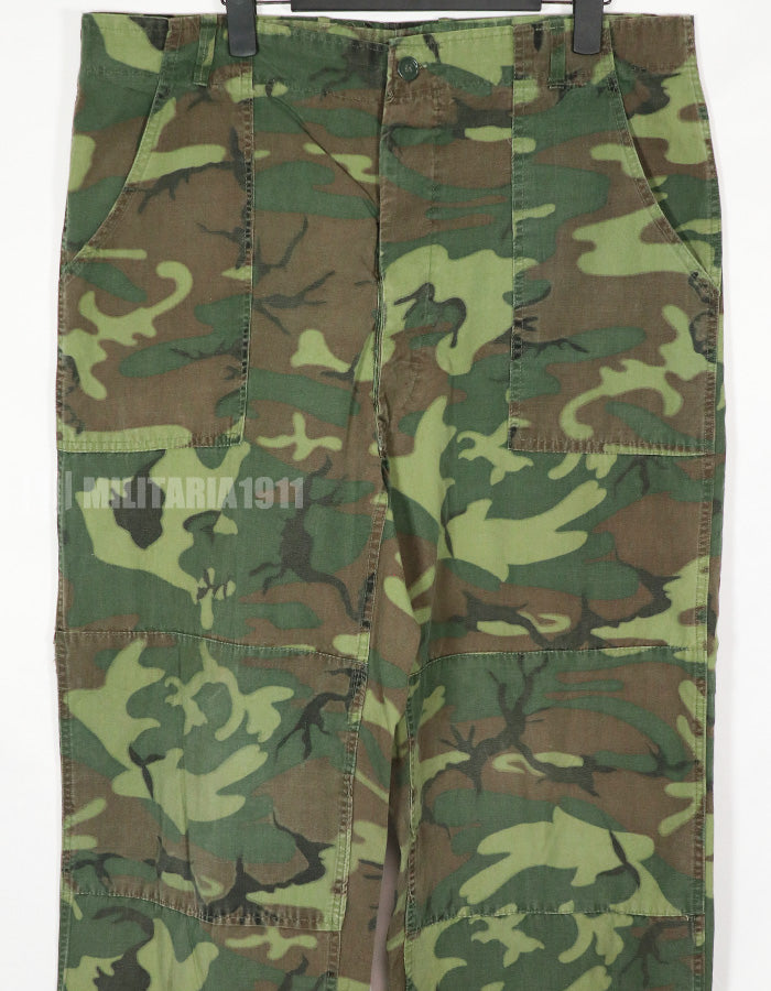 Real ERDL ARVN utility pants made by Poplin, large size, used.