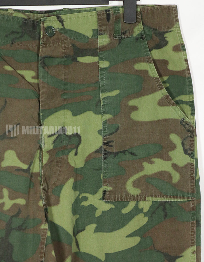 Real ERDL ARVN utility pants made by Poplin, large size, used.