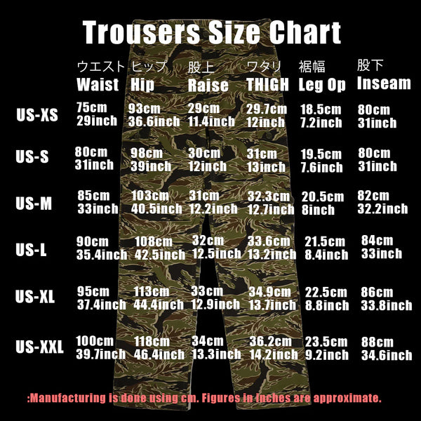 2024 US-M MILITARIA 1911 Early Gold Tiger US Cut Pants Sample Used