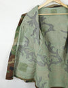 Original USAF NCO Woodland Camouflage Jacket with patch, poor condition, made in 1993.