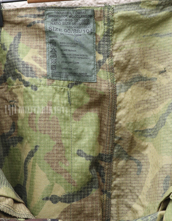 British Army USED Woodland DPM Combat Pants Windproof B