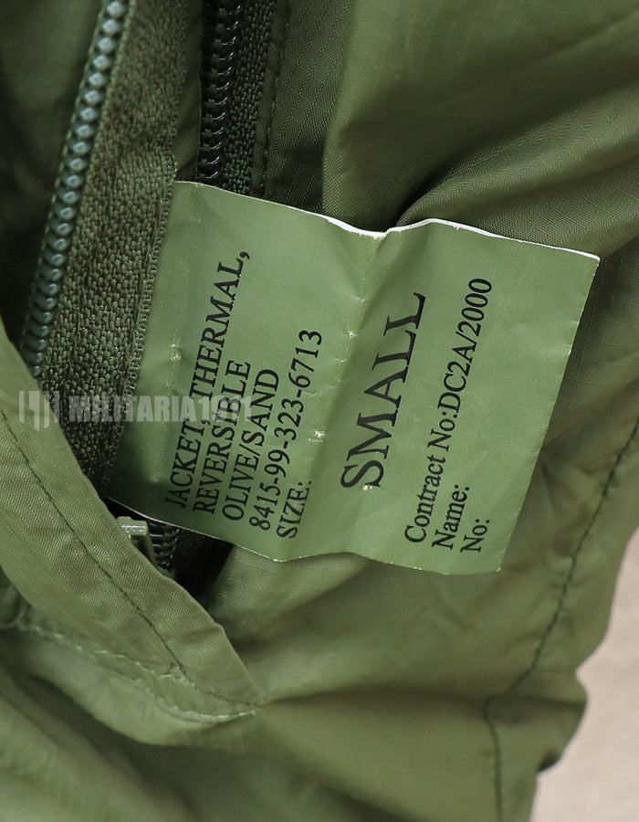 British Army Thermal Reversible Jacket Olive/Sand Warm Clothing Used