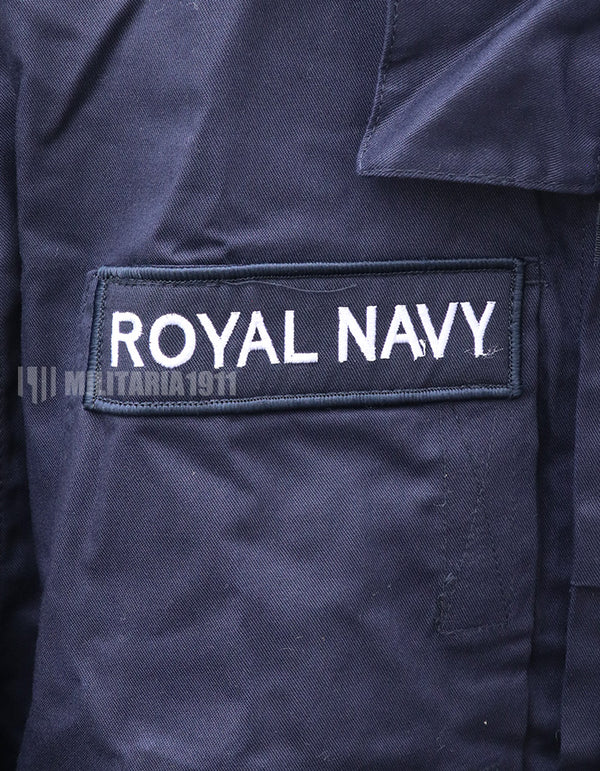 British Royal Navy Combat Jacket, warm weather, with patches, used.