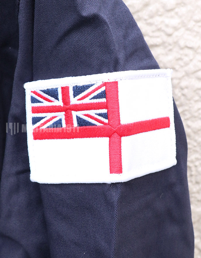British Royal Navy Combat Jacket, warm weather, with patches, used.