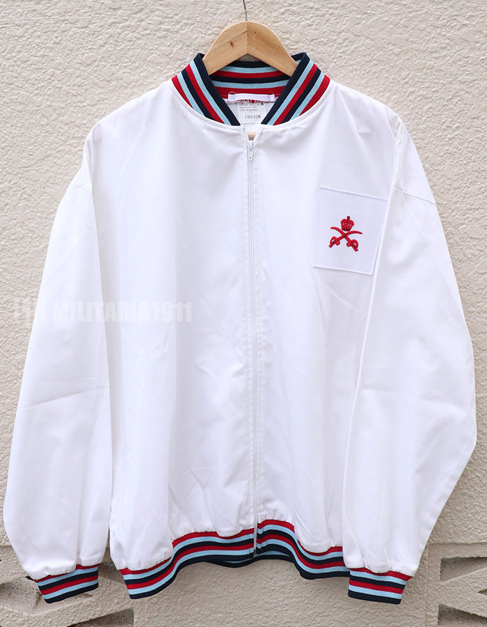British Army PTI Jacket Athletic Blouson White with Insignia