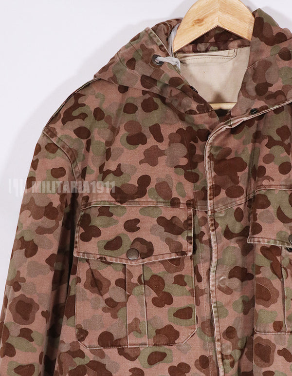 Real 1960s-1970s Austrian Army Camouflage Parka, used.