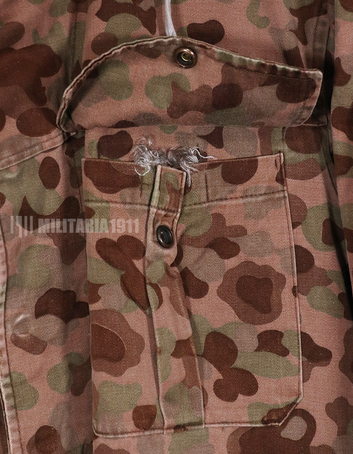 Real 1960s-1970s Austrian Army Camouflage Parka, used.