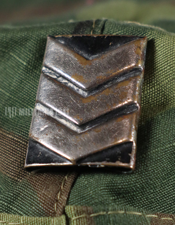 Original Locally Made ERDL Boonie Hat ARVN NCO Rank insignia with metal badge