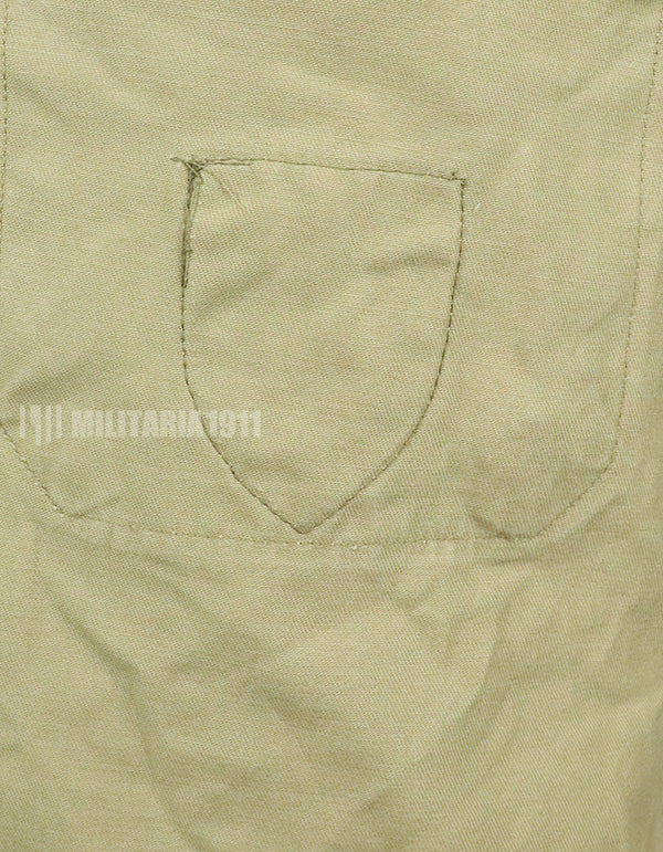 Original U.S. Army Cotton Khaki Shirt Service Shirt with Rank insignia patch 1st Signal Bde