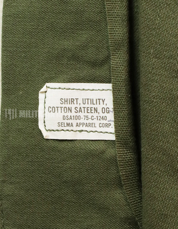 Original Utility Shirt OG-107, made in 1975, postwar lot.