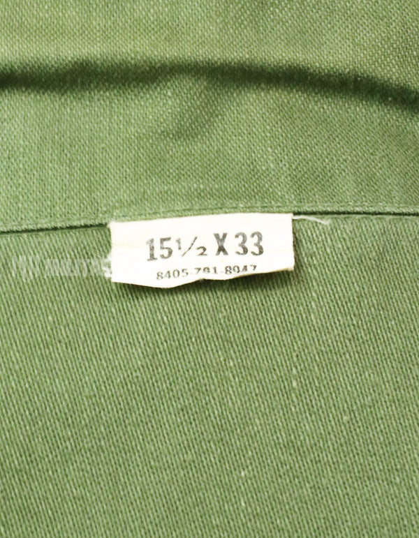 Original utility shirt OG-107, made in early 1970s, wartime lot, US Army, with tape.