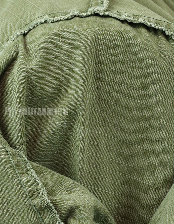 Original Late model ripstop fabric jungle fatigues, estimated circa 1969-1970 lot, no size/contract tag