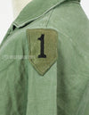 Original U.S. Army 1st Infantry Division Utility Shirt, OG-107, 1970, patch retrofitted. Released
